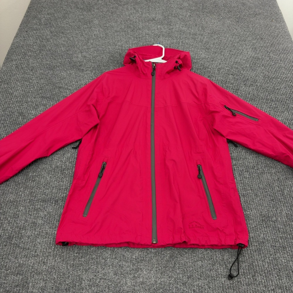 LL Bean Jacket Womens S Pink Nylon Hooded Waterproof Gorpcore Hiking Outdoor